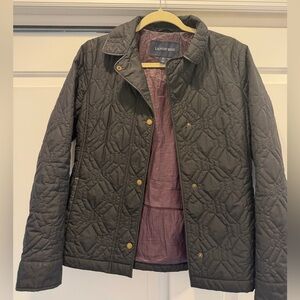 Lands' End Women's Quilted Utility Jacket - Dark Gray